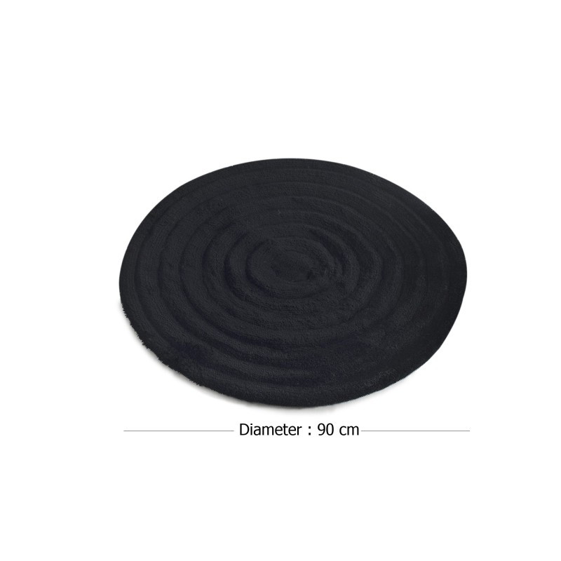 Lessentiel Acrylic Bathmat Round - Black Black