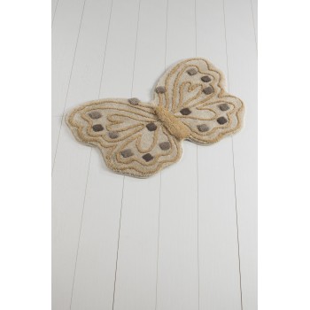 Acrylic Bathmat Kelebek - Brown Multicolor