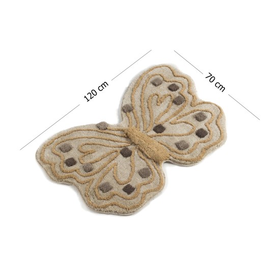 Lessentiel Acrylic Bathmat Kelebek - Brown Multicolor