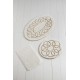 Lessentiel Acrylic Bathmat Set (3 Pieces) Safir - Ecru Multicolor