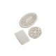 Lessentiel Acrylic Bathmat Set (3 Pieces) Safir - Ecru Multicolor