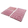 Lessentiel Acrylic Bathmat Set (3 Pieces) Wave - Powder Powder