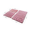 Lessentiel Acrylic Bathmat Set (3 Pieces) Wave - Powder Powder