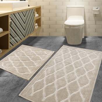 Bathmat Set (2 Pieces) Dante - Beige Beige