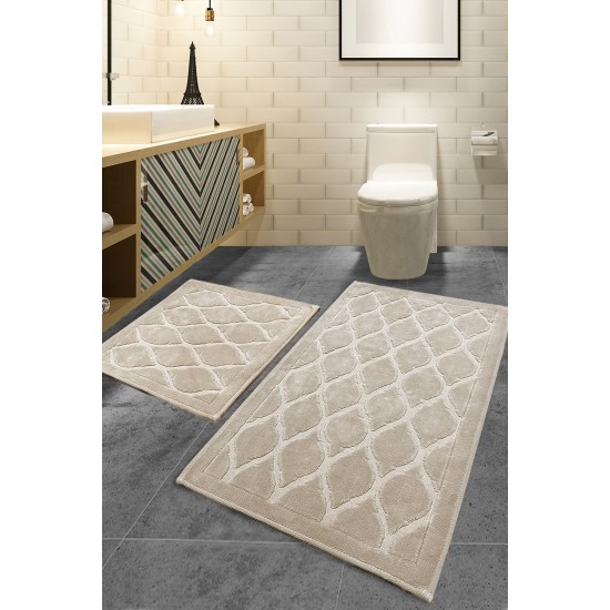 Bathmat Set (2 Pieces) Dante - Beige Beige Lessentiel Bathmat Set (2 Pieces) Dante - Beige Beige