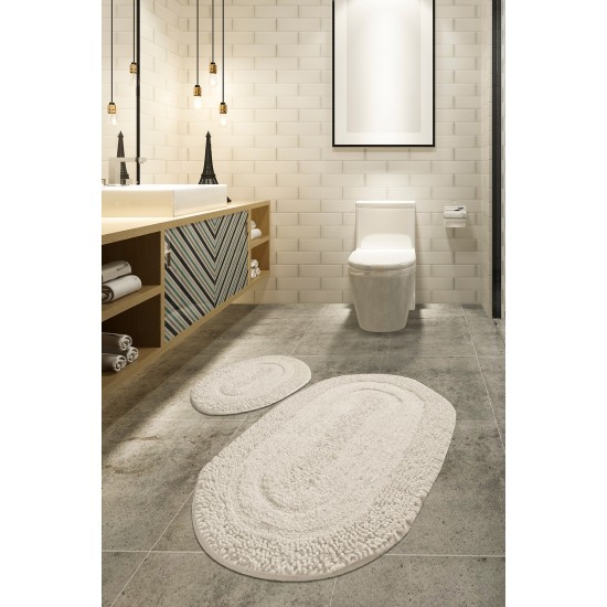 Bathmat Set (2 Pieces) Macoroni - Ecru Ecru Lessentiel Bathmat Set (2 Pieces) Macoroni - Ecru Ecru