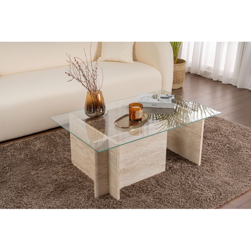 Coffee Table Vetrino - Travertine Travertine