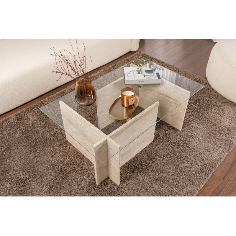 Coffee Table Vetrino - Travertine Travertine