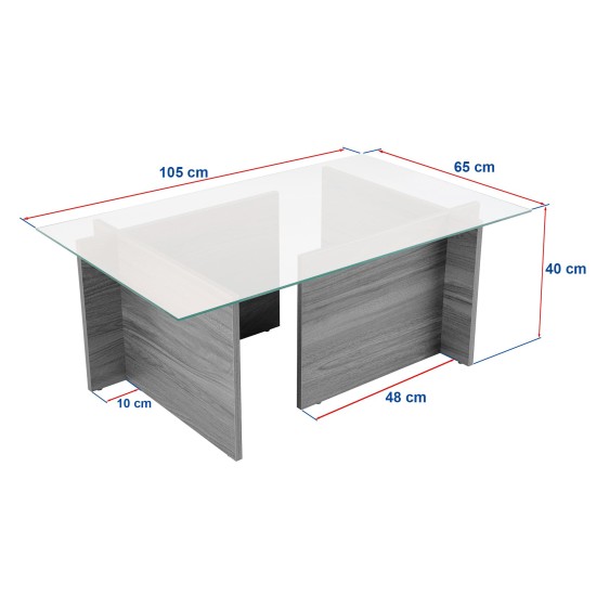 Coffee Table Vetrino - Wooden White Wooden White