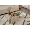 Hanah Home Coffee Table Flavio - Travertine Travertine Marble