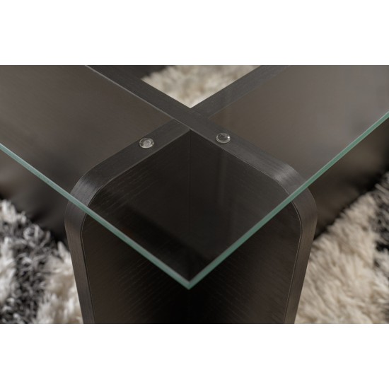 Coffee Table Flavio - Wooden Black Wooden Black Hanah Home Coffee Table Flavio - Wooden Black Wooden Black
