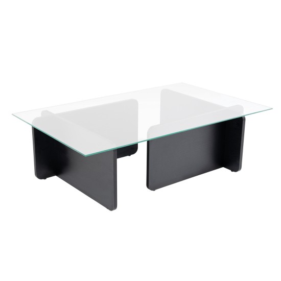 Coffee Table Flavio - Wooden Black Wooden Black Hanah Home Coffee Table Flavio - Wooden Black Wooden Black