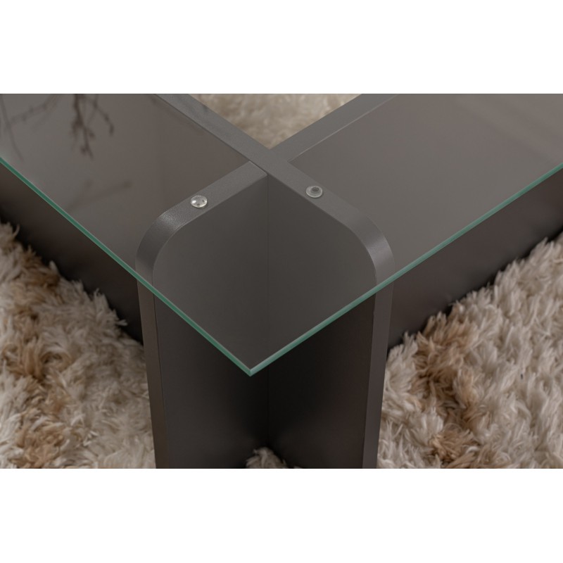 Τραπέζι Σαλονιού Flavio - Χρώμα Ανθρακί - 105x65x30εκ