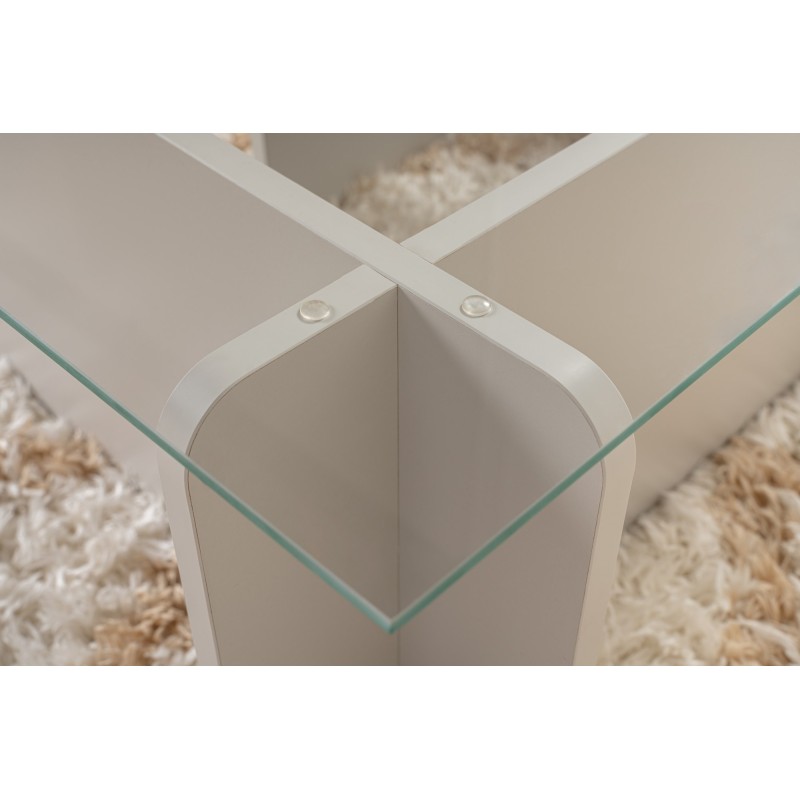 Τραπέζι Σαλονιού - Flavio - Χρώμα Γκρι -105x65x30εκ