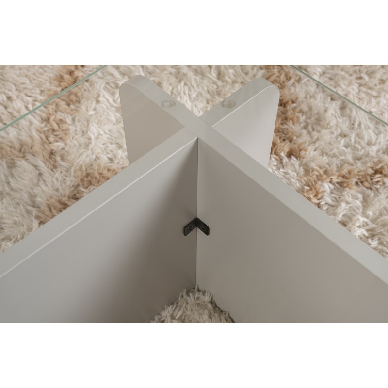 Τραπέζι Σαλονιού - Flavio - Χρώμα Γκρι -105x65x30εκ