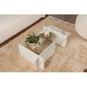 Coffee Table Flavio - Wooden White Wooden White