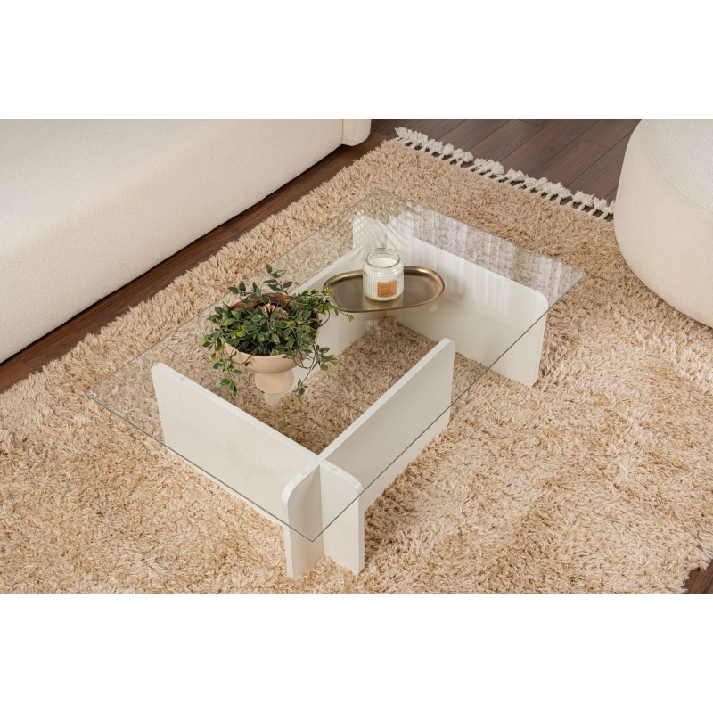 Coffee Table Flavio - Wooden White Wooden White
