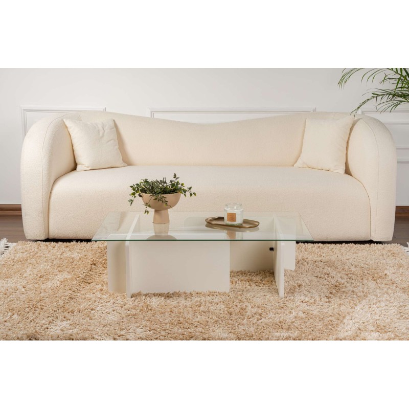 Coffee Table Flavio - Wooden White Wooden White