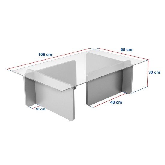 Τραπέζι Σαλονιού Flavio - Ανοιχτό Φυσικό Δρυς -105x65x30εκ Τραπέζι Σαλονιού Flavio - Ανοιχτό Φυσικό Δρυς -105x65x30εκ
