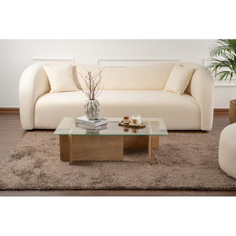 Τραπέζι Σαλονιού Flavio - Ανοιχτό Φυσικό Δρυς -105x65x30εκ