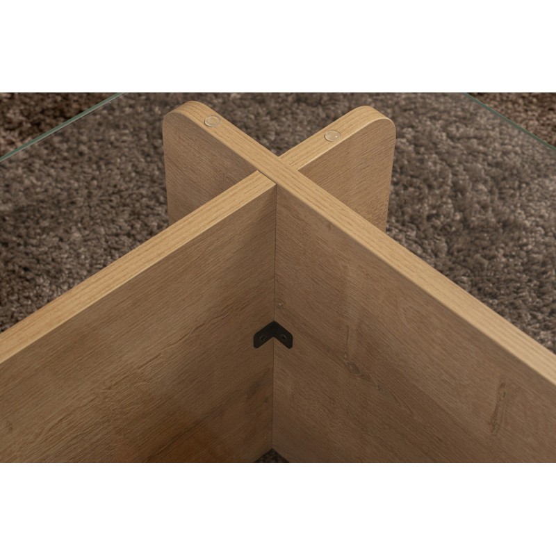 Τραπέζι Σαλονιού Flavio - Ανοιχτό Φυσικό Δρυς -105x65x30εκ