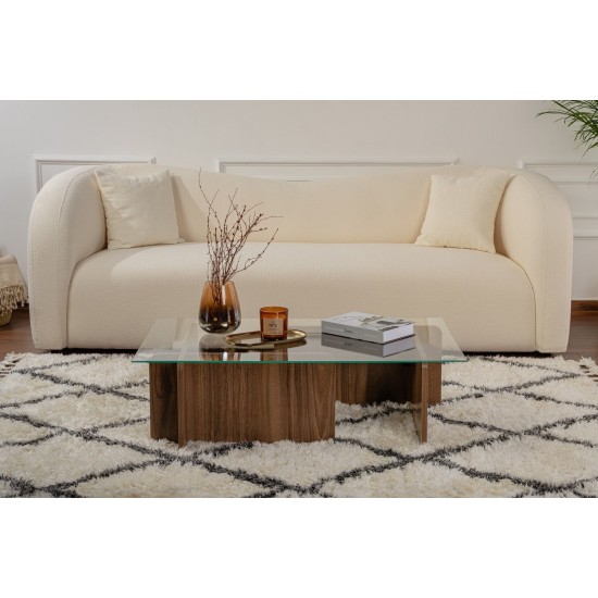 Coffee Table Flavio - Walnut Walnut Hanah Home Coffee Table Flavio - Walnut Walnut