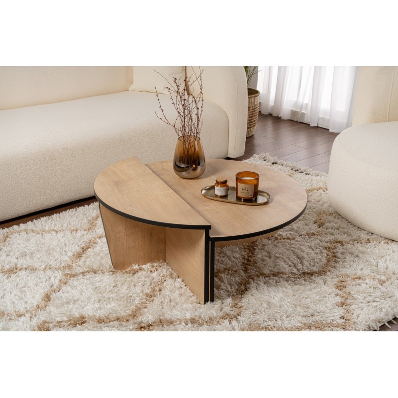 Hanah Home Coffee Table Orion - Honey Oak, Black Honey Oak
Black