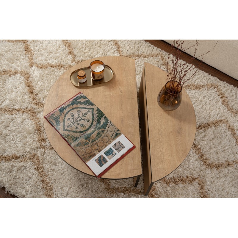Hanah Home Coffee Table Orion - Honey Oak, Black Honey Oak
Black