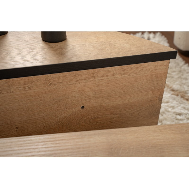 Hanah Home Coffee Table Orion - Honey Oak, Black Honey Oak
Black