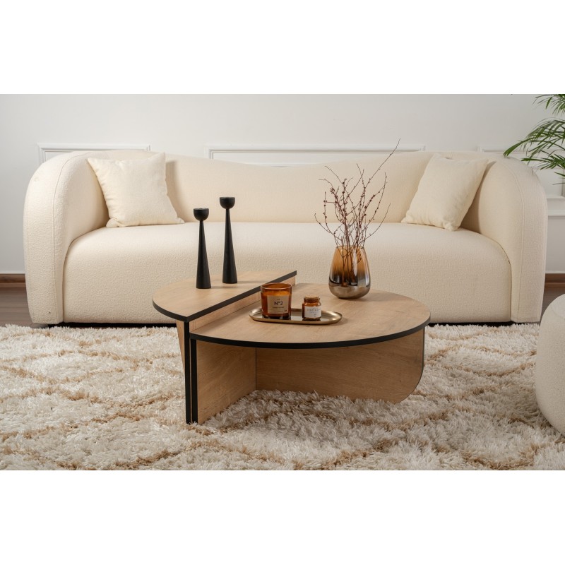 Hanah Home Coffee Table Orion - Honey Oak, Black Honey Oak
Black