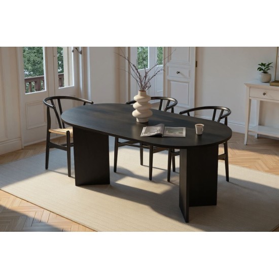 Dining Table Sablin - Wood Black Wood Black Dining Table Sablin - Wood Black Wood Black