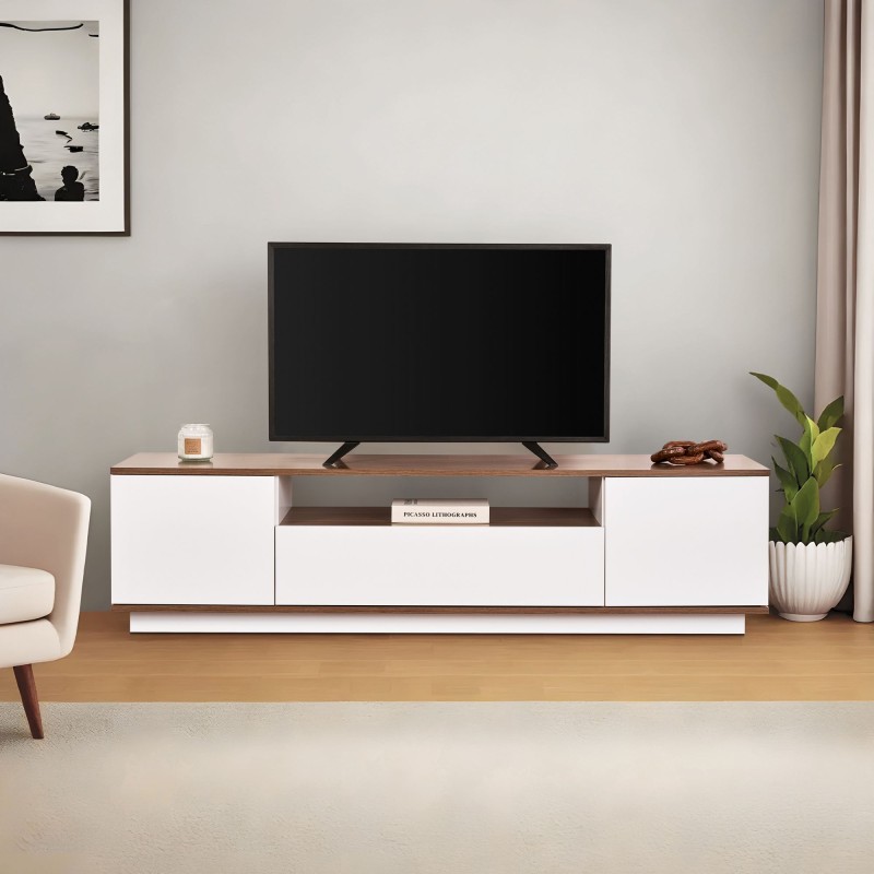 TV Stand Veramont - White, Walnut White
Walnut