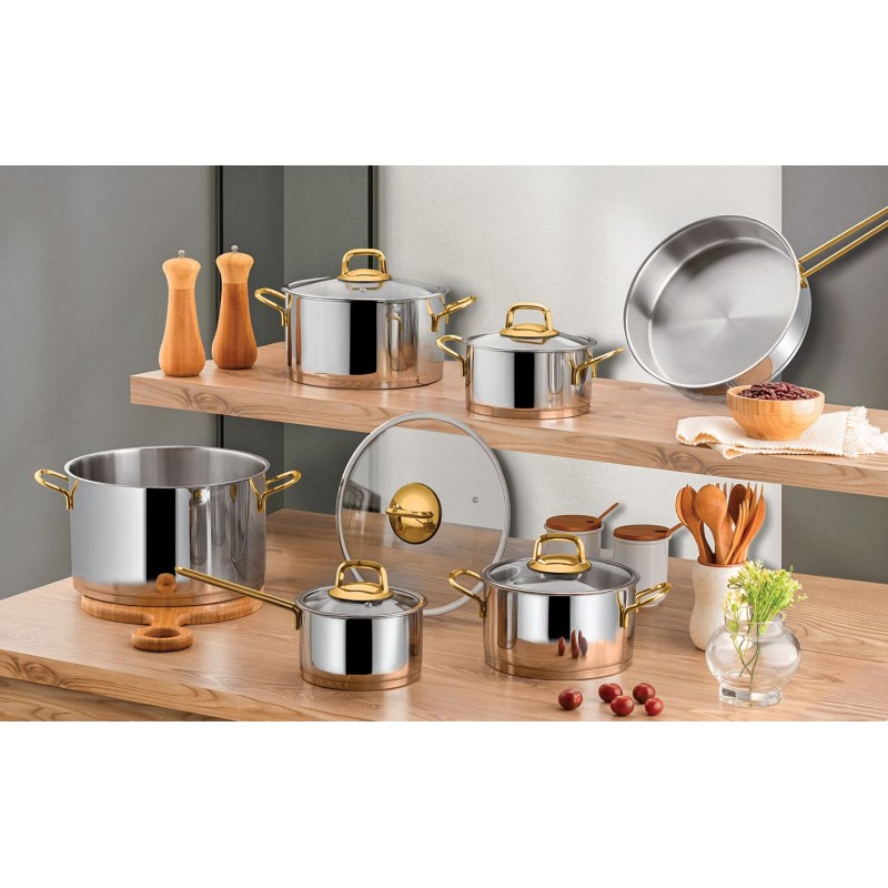 Pot Set (11 Pieces) Dilan4018 Silver
Gold