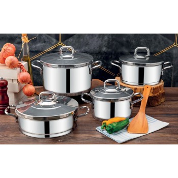 Pot Set (8 Pieces) Alya4059 Silver