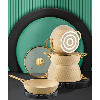 Pot Set (7 Pieces) İnci6018 Cream