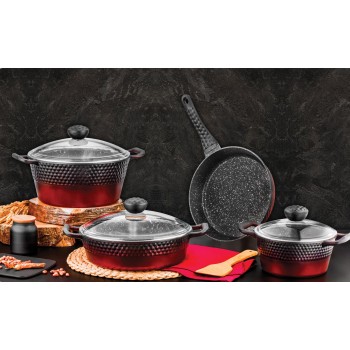 Pot Set (7 Pieces) Arya6056 Red