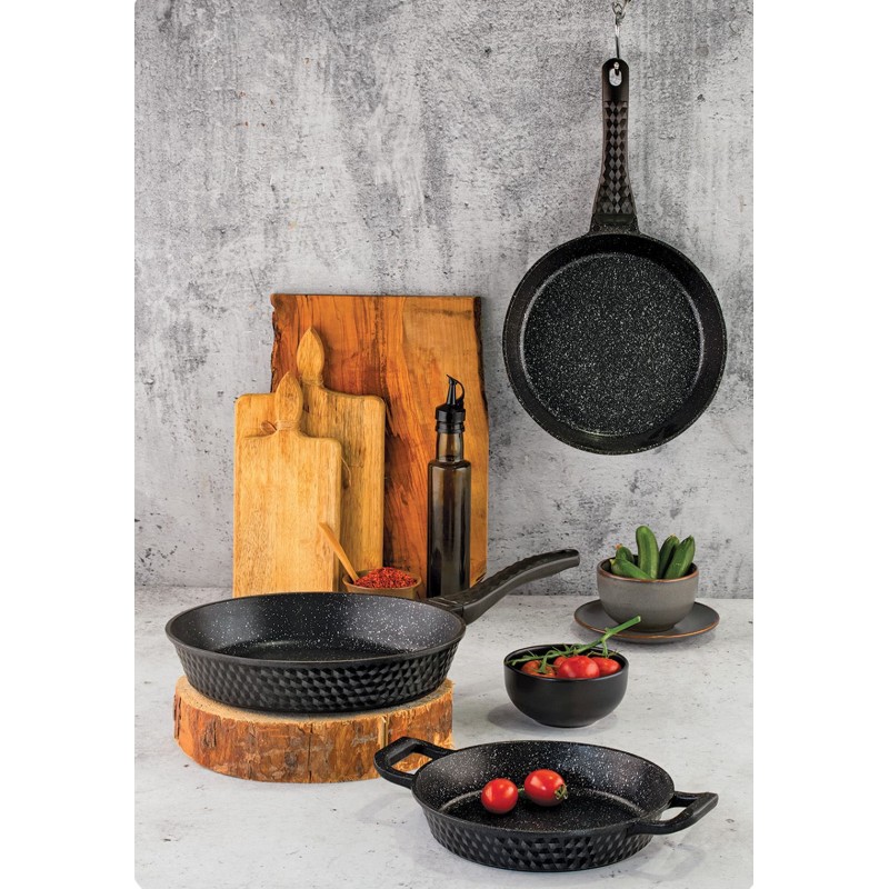 Pan Set (3 Pieces) Arya6115 Black