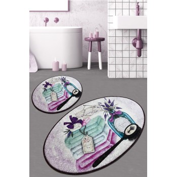 Bathmat Set (2 Pieces) Lavanta Djt Multicolor