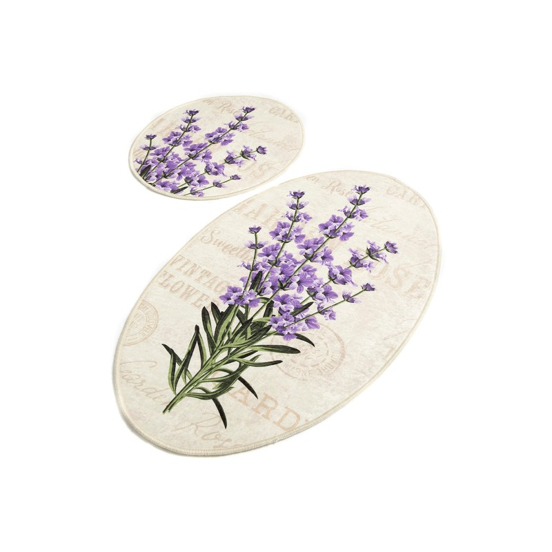 Lessentiel Bathmat Set (2 Pieces) Lavender Djt Multicolor