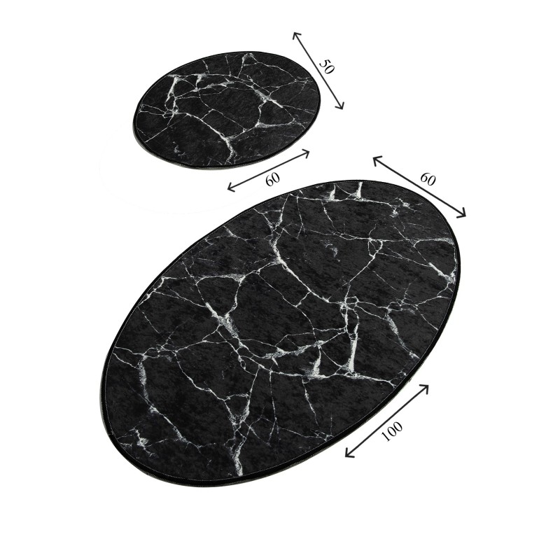 Lessentiel Bathmat Set (2 Pieces) Marble Djt Multicolor