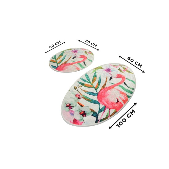 Bathmat Set (2 Pieces) Flam Djt Multicolor Lessentiel Bathmat Set (2 Pieces) Flam Djt Multicolor