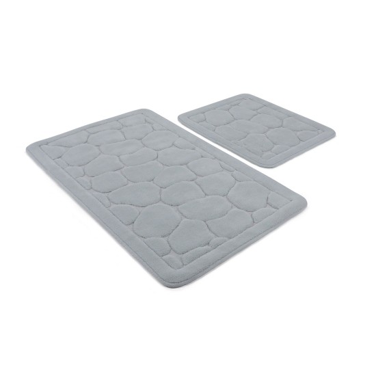 Bathmat Set (2 Pieces) Lino - Blue Multicolor Lessentiel Bathmat Set (2 Pieces) Lino - Blue Multicolor