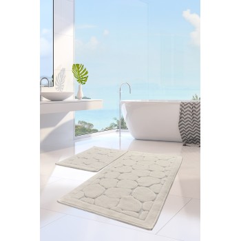 Bathmat Set (2 Pieces) Lino - Ecru Multicolor
