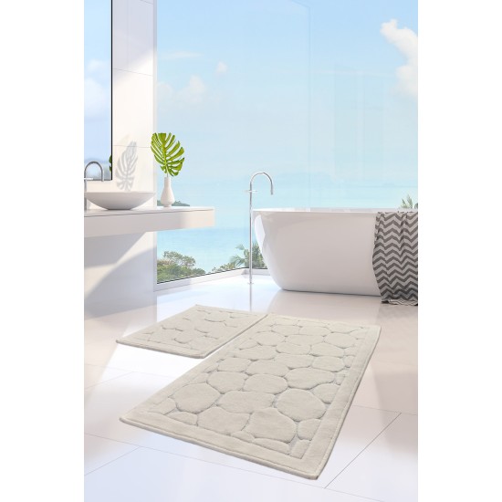 Bathmat Set (2 Pieces) Lino - Ecru Multicolor Lessentiel Bathmat Set (2 Pieces) Lino - Ecru Multicolor