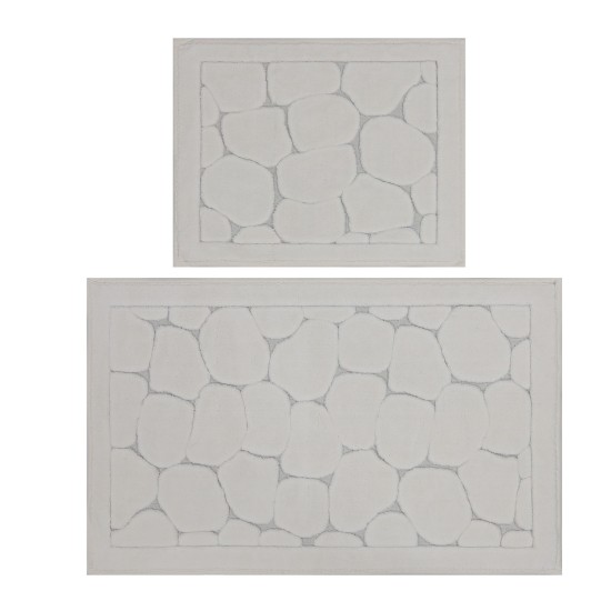 Bathmat Set (2 Pieces) Lino - Ecru Multicolor Lessentiel Bathmat Set (2 Pieces) Lino - Ecru Multicolor