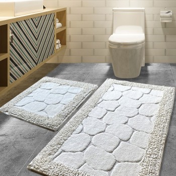 Bathmat Set (2 Pieces) Stone - Ecru Multicolor