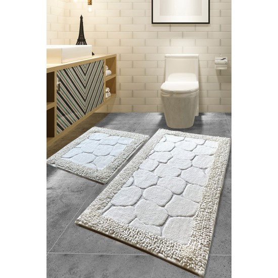 Bathmat Set (2 Pieces) Stone - Ecru Multicolor Lessentiel Bathmat Set (2 Pieces) Stone - Ecru Multicolor