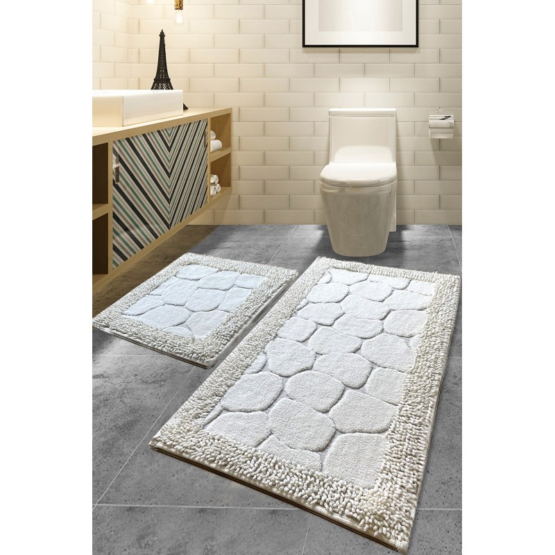 Lessentiel Bathmat Set (2 Pieces) Stone - Ecru Multicolor