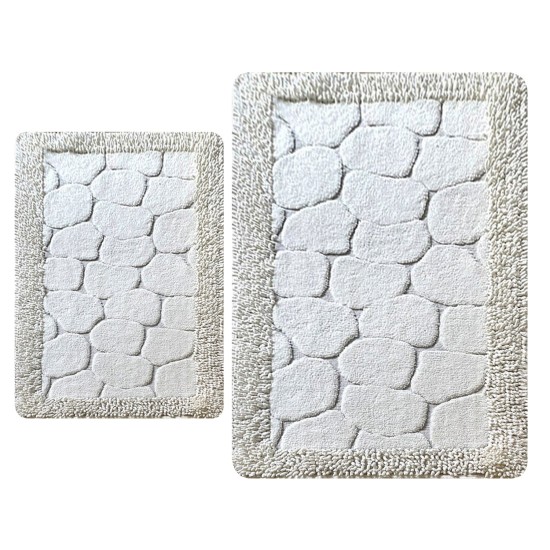 Bathmat Set (2 Pieces) Stone - Ecru Multicolor Lessentiel Bathmat Set (2 Pieces) Stone - Ecru Multicolor