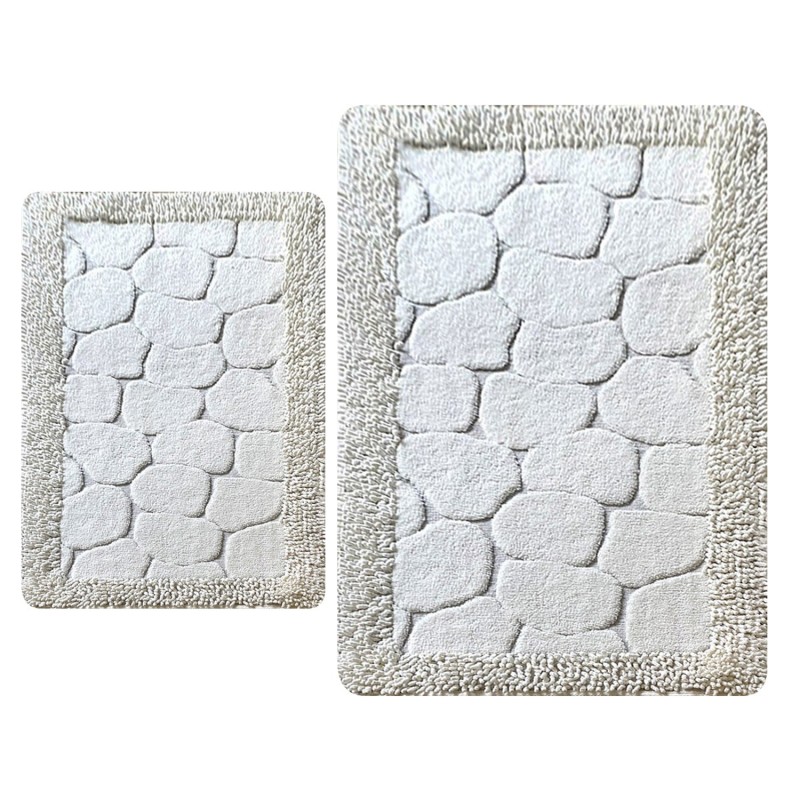 Lessentiel Bathmat Set (2 Pieces) Stone - Ecru Multicolor